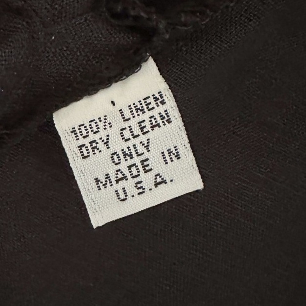 Marie Choi Black Linen Open Front Lagenlook Cardigan - Picture 4 of 5